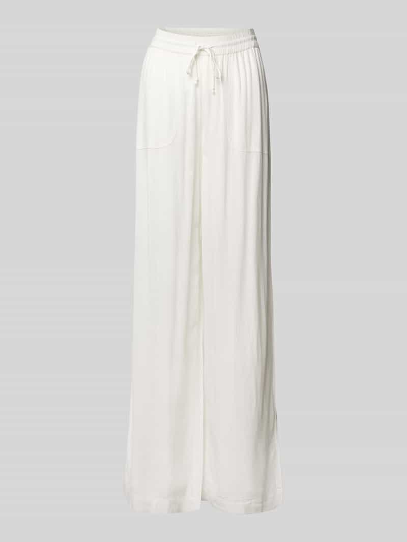 Kaffe Wide leg stoffen broek met opgestikte zakken model 'milia'