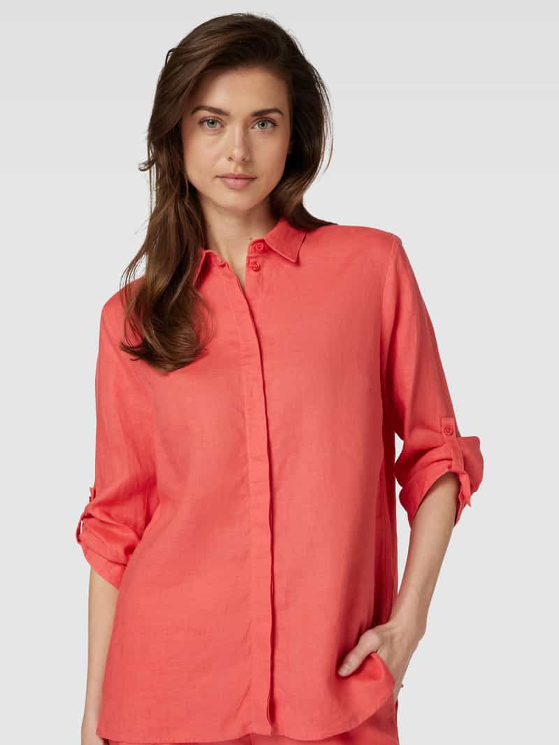 TONI Linnen blouse met 3 4-mouwen model 'Clay'