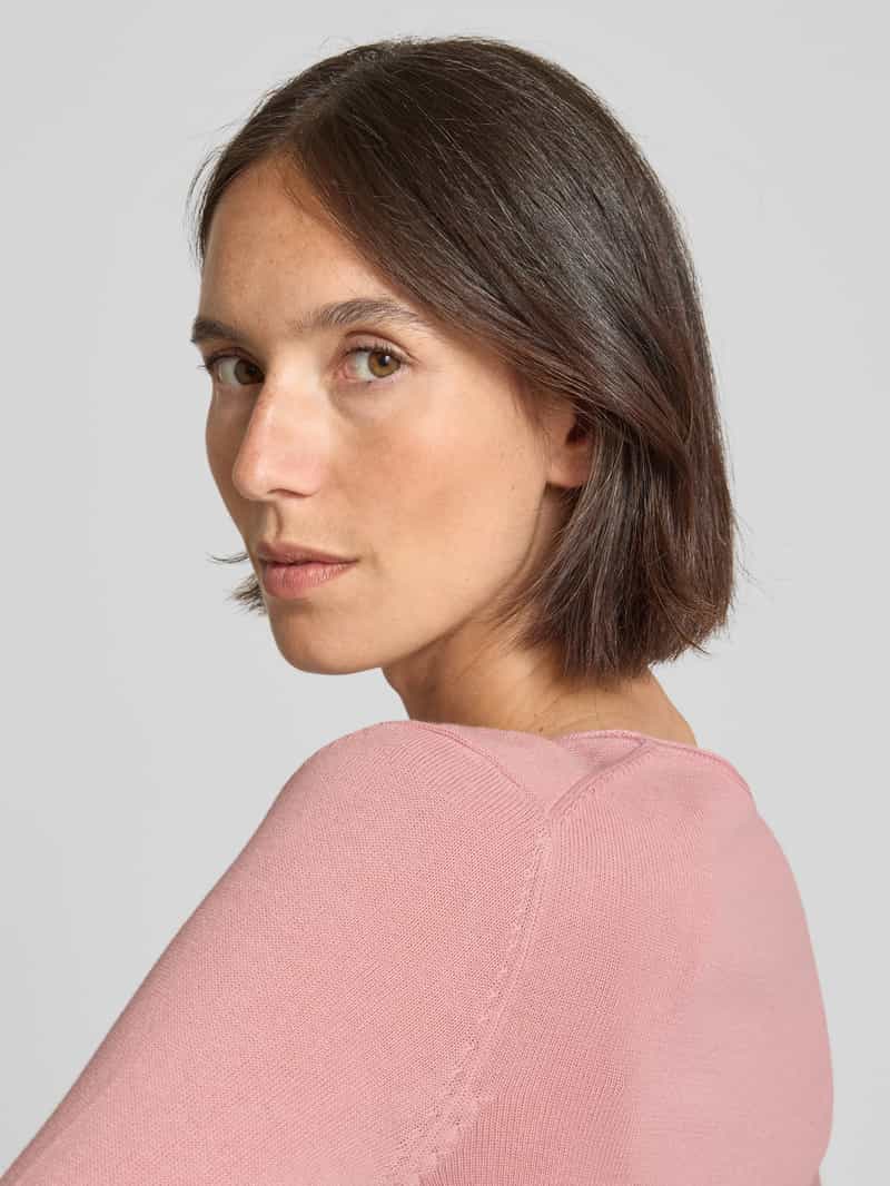 Tom Tailor Regular fit gebreid shirt van een mix van katoen en viscose