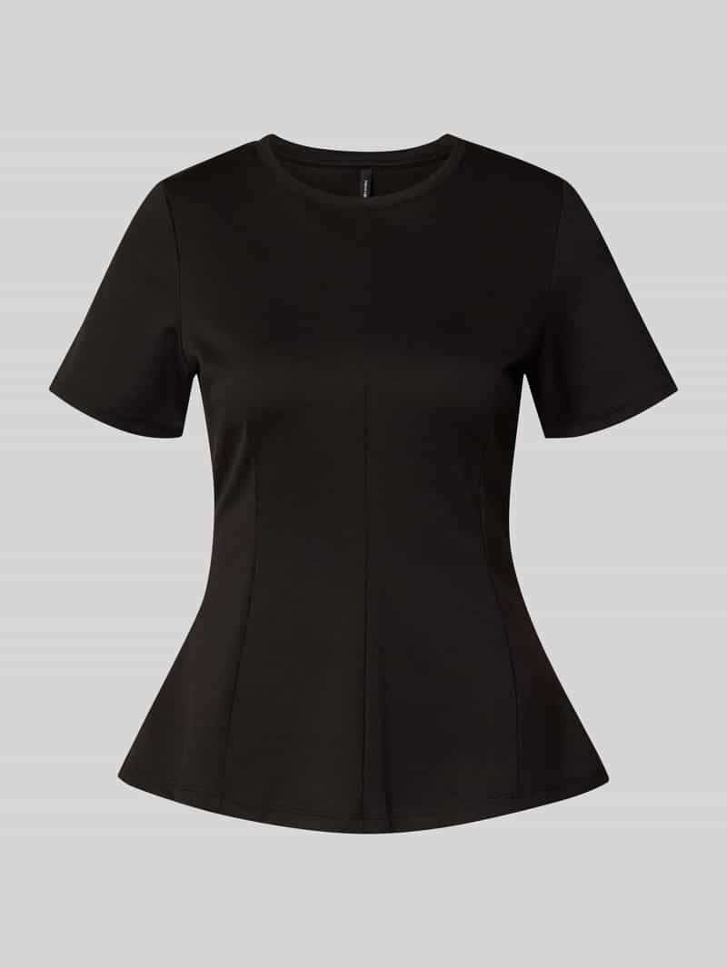 Shaped fit T-shirt met viscose model 'ABBY'