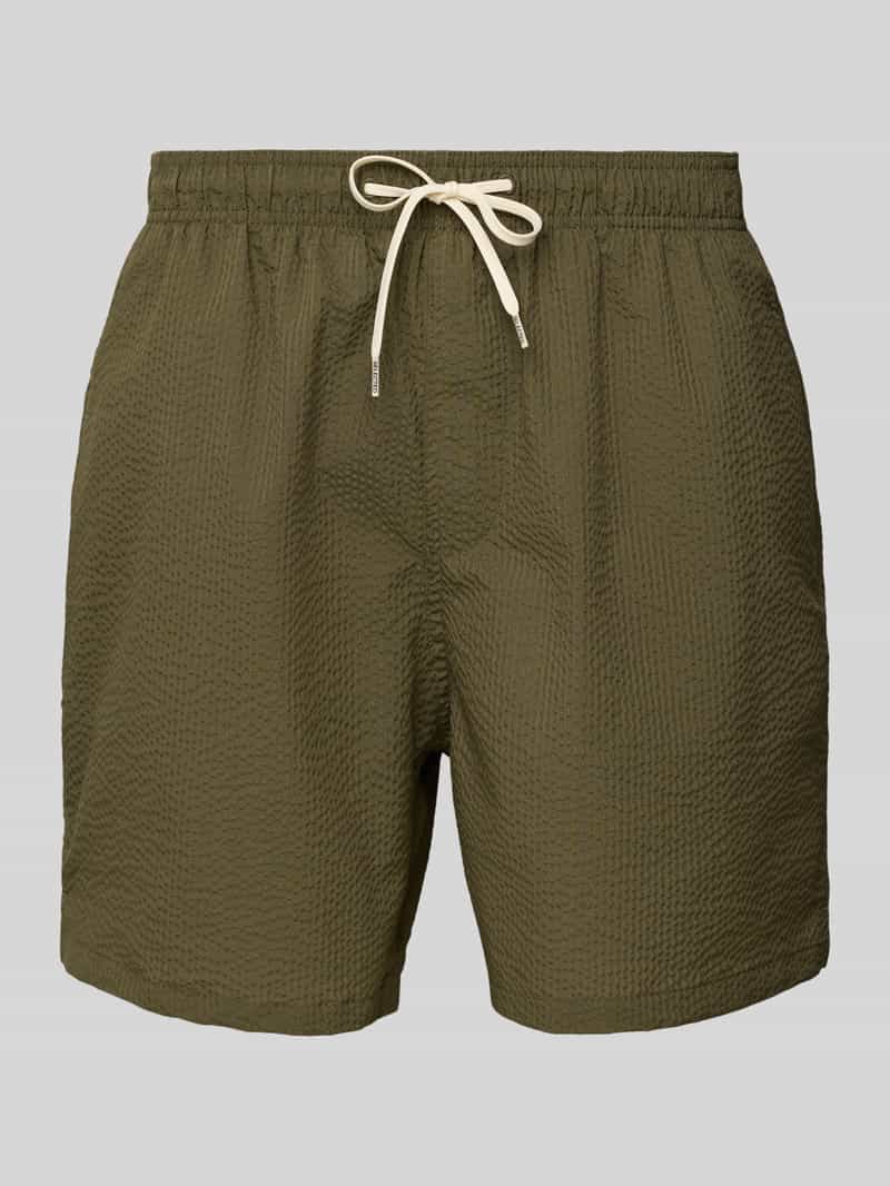 Selected Homme Relaxed fit zwembroek met structuurmotief model 'COOPER'