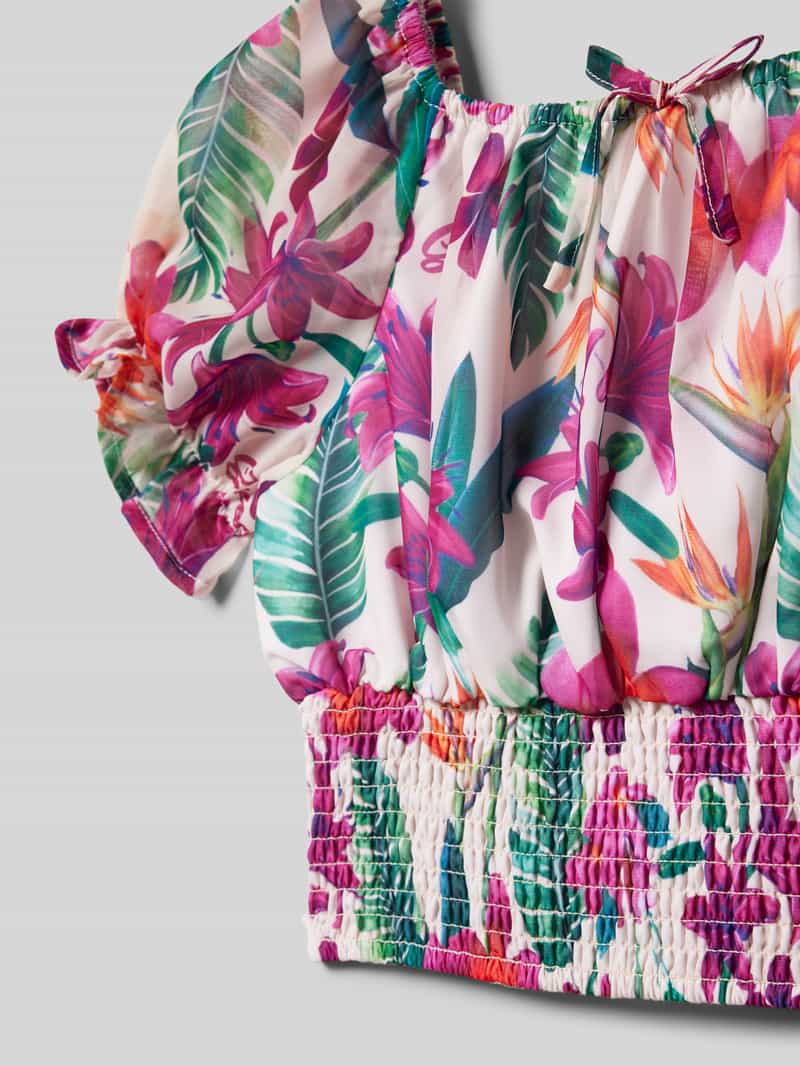 Guess Kort blouseshirt met smokdetail