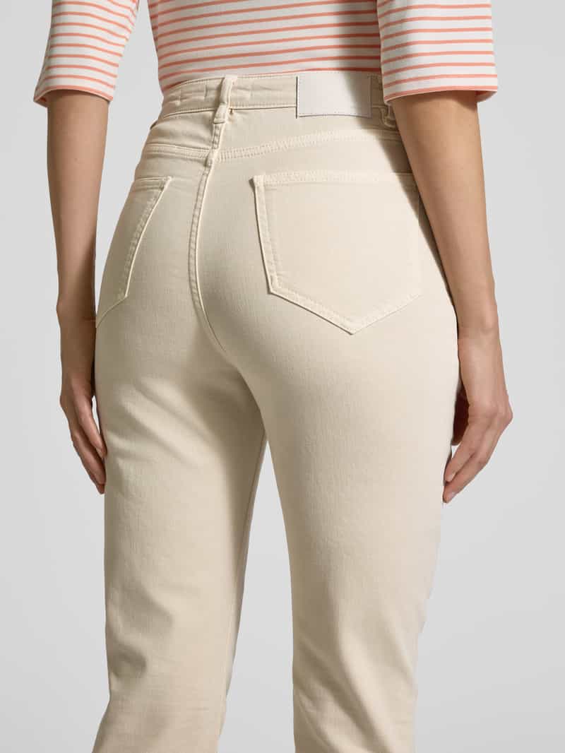 Opus Tapered fit jeans met open zoom model 'Eboni'