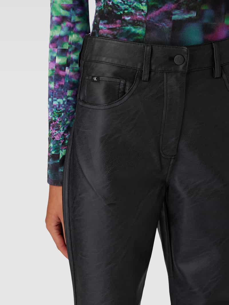 Calvin Klein Jeans Broek in leerlook