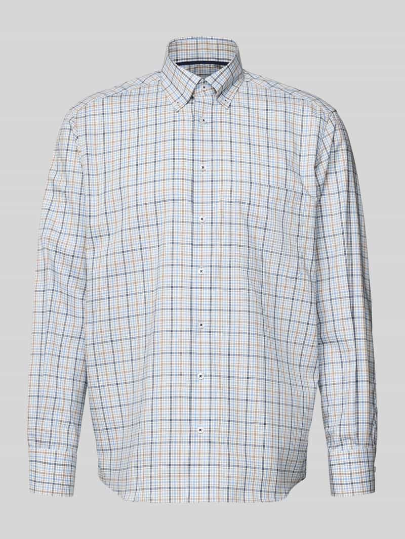 Eterna Comfort fit zakelijk overhemd van katoen met kentkraag