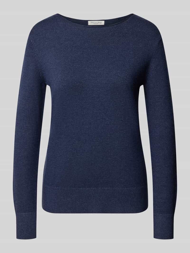 Christian Berg Woman Regular fit gebreide pullover van viscosemix met boothals