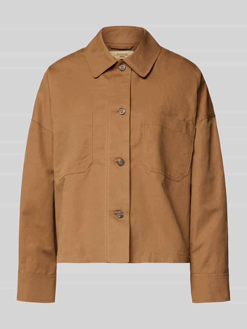 Relaxed fit overshirt van katoen-linnenmix model 'VETTURA'