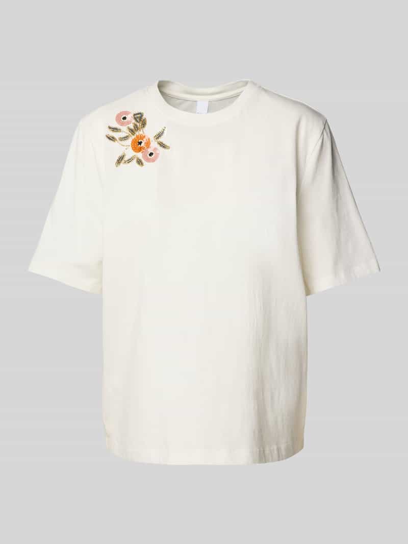 YAS Boxy fit T-shirt met pailletten model 'SANNIA'