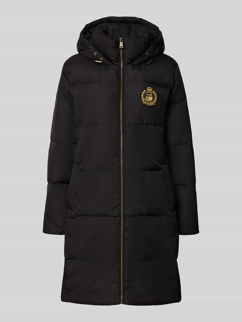 Lauren Ralph Lauren Gewatteerde lange jas met labelstitching