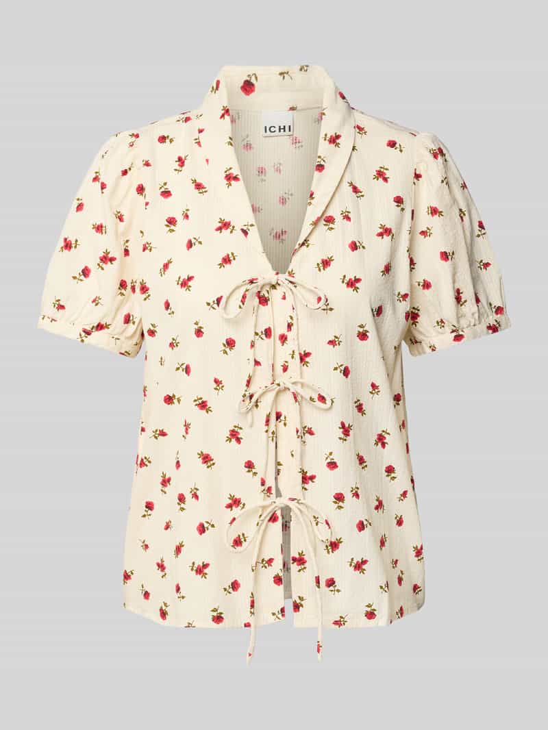 Ichi Regular fit blouse met vetersluiting model 'ROSEY'