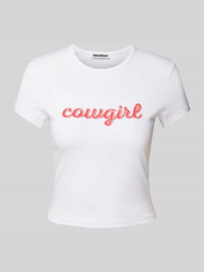 T-shirt met labelstitching