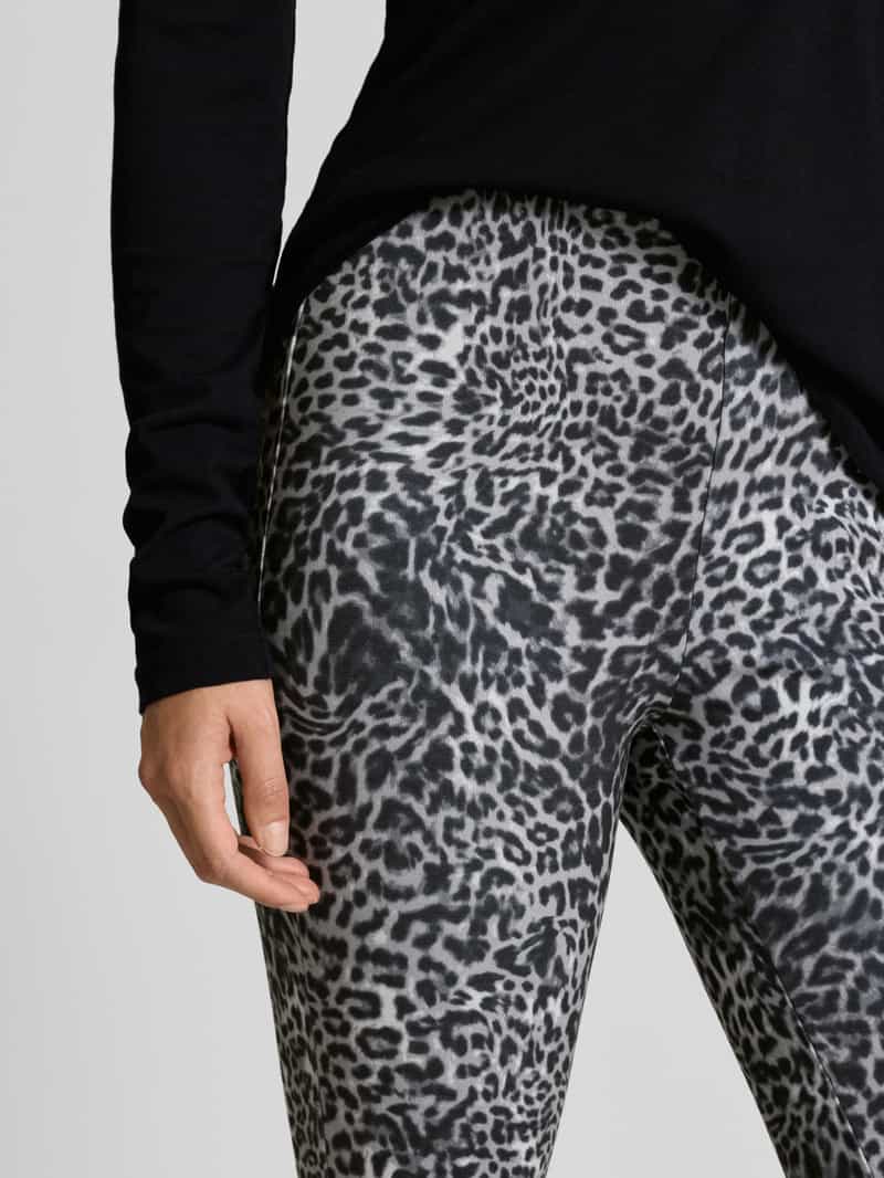 comma Slim fit stoffen broek met elastische band