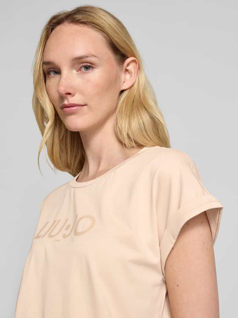 LIU JO SPORT T-shirt met labelprint en ronde hals