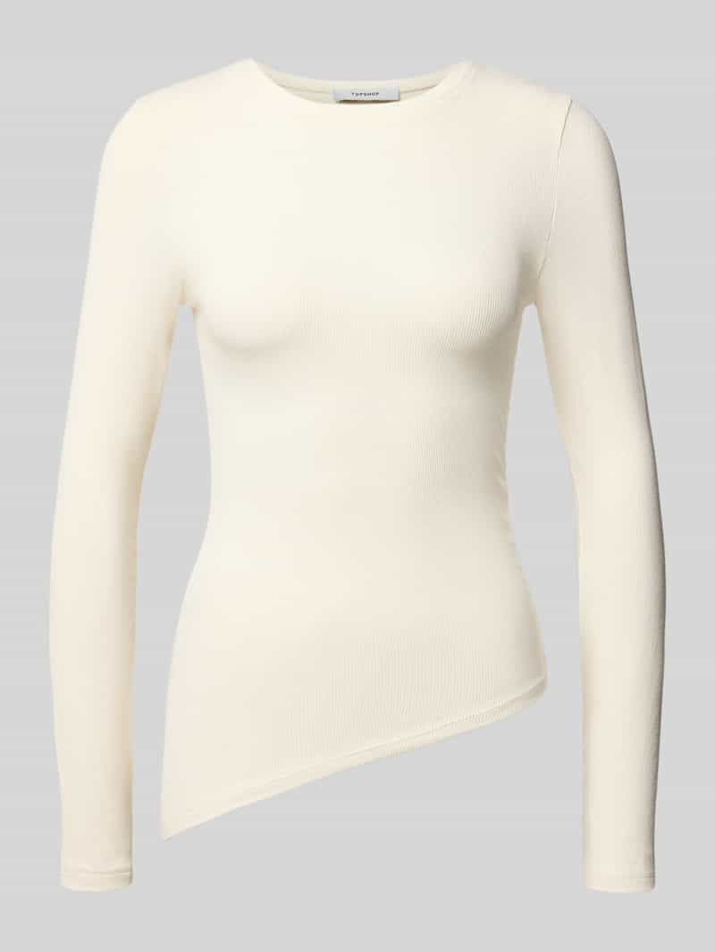 Topshop Shirt met lange mouwen in asymmetrische look model 'RIA'