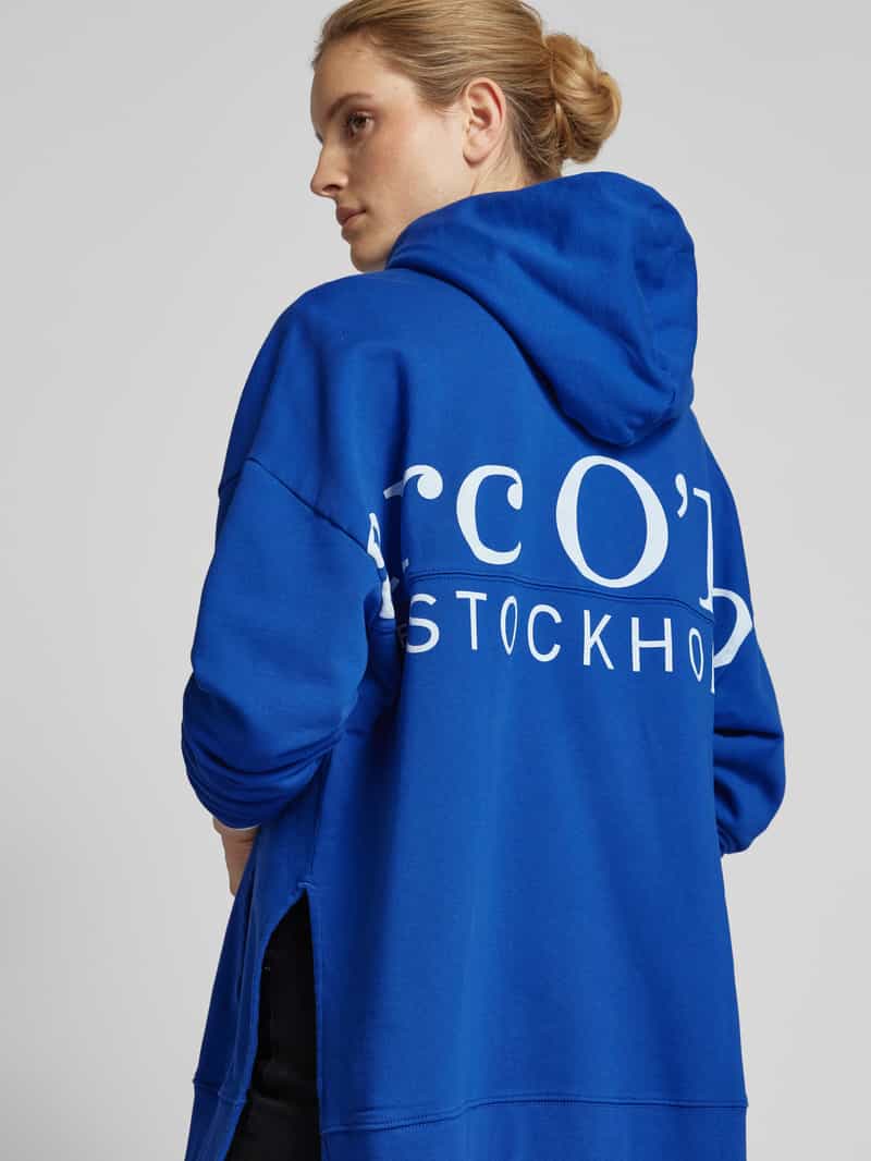 Marc O'Polo Oversized hoodie van zuiver katoen met splitjes aan de zijkant