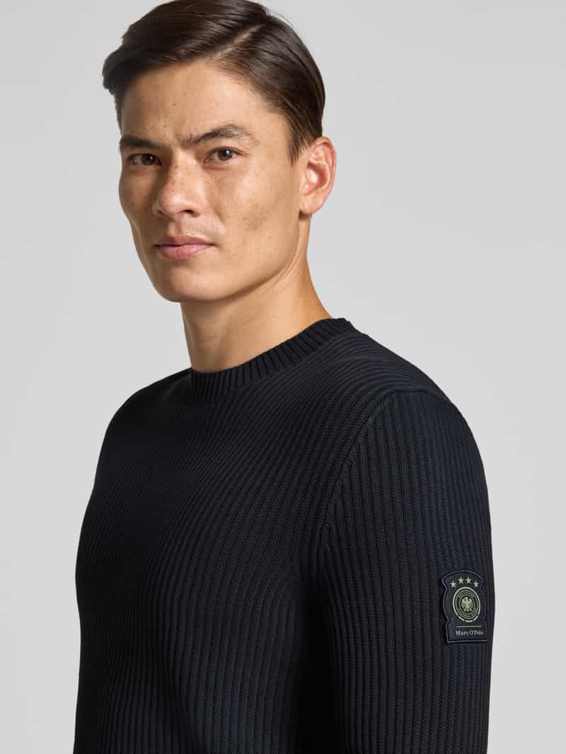 Marc O'Polo Regular fit gebreide pullover van puur katoen × DFB Travel Collection