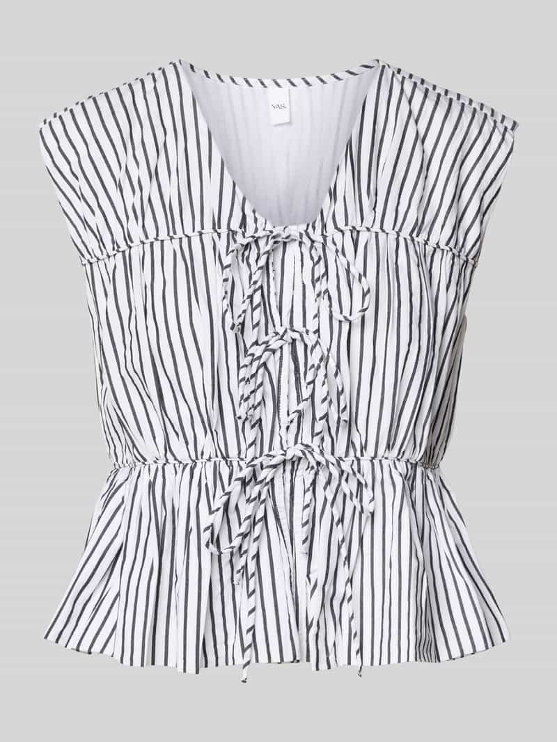 YAS Relaxed fit blousetop met vetersluiting model 'EBBA'