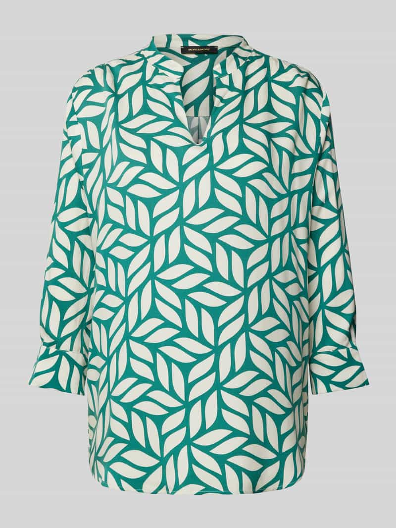 MORE & MORE Blouse van viscose met all-over motief en 3/4-mouwen