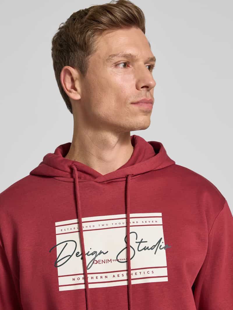 Tom Tailor Denim Regular fit hoodie van katoenmix