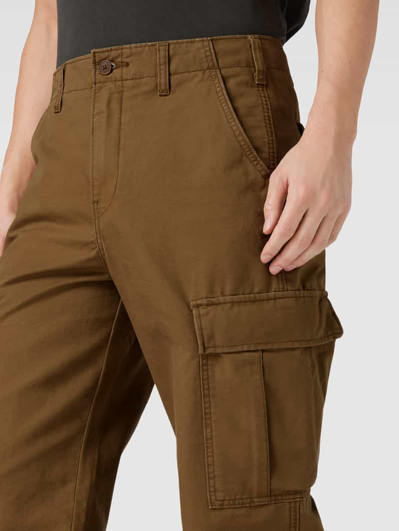 Levi's Straight fit cargobroek in effen design