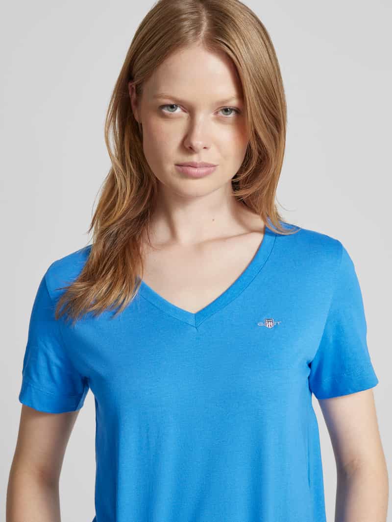 Gant Regular fit T-shirt met labelstitching