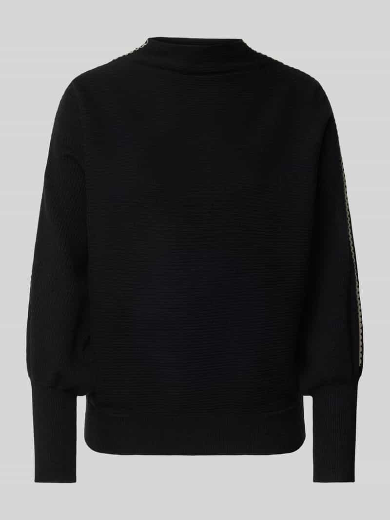 Zero Gebreide pullover van viscosemix met opstaande kraag