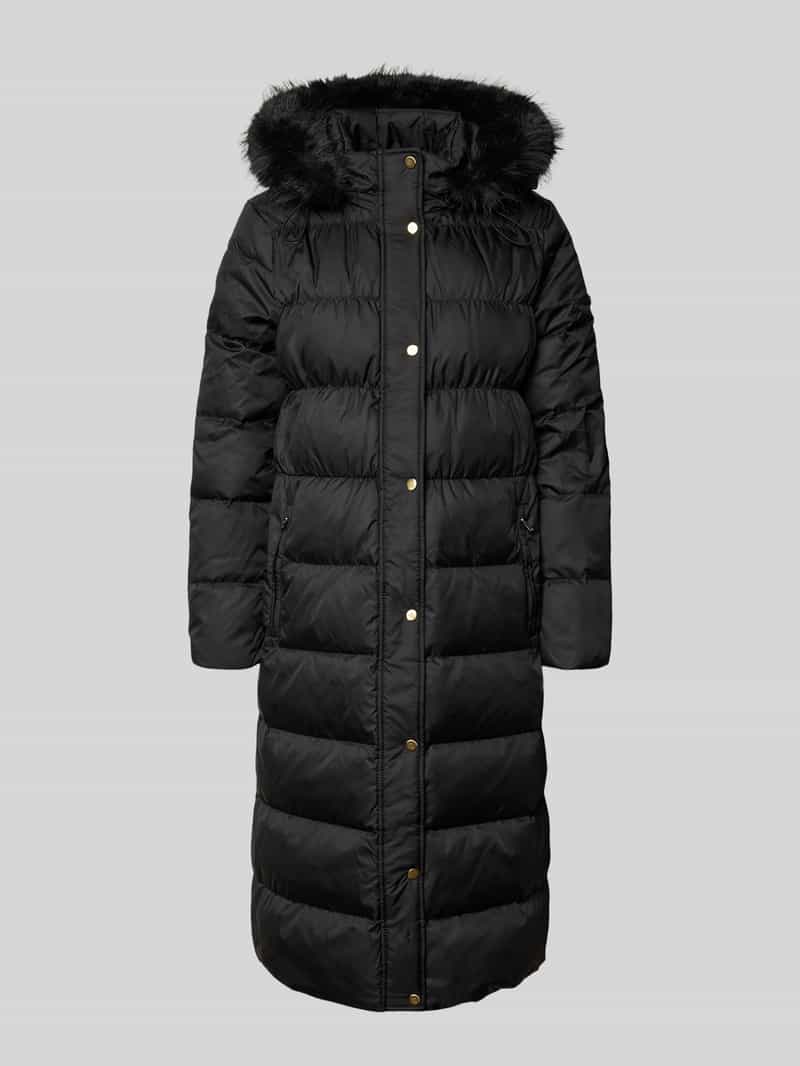 Lauren Ralph Lauren Gewatteerde lange jas met capuchon en ritszakken