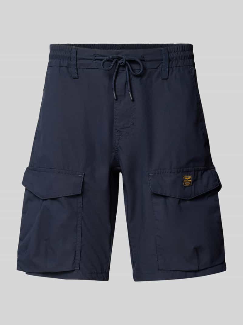 PME Legend Regular fit korte cargobroek met labelpatch model 'HAWK'