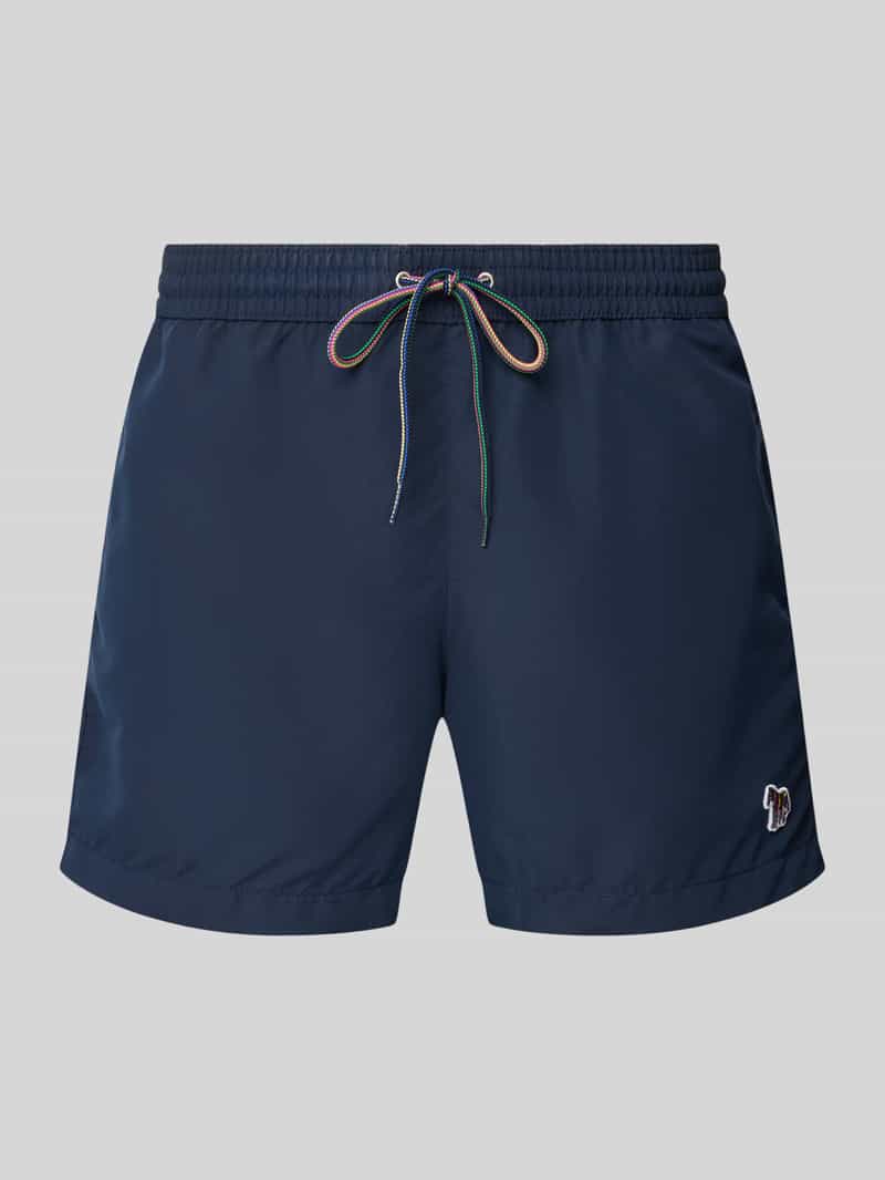 Paul Smith Zwembroek met labelpatch model 'ZEBRA'