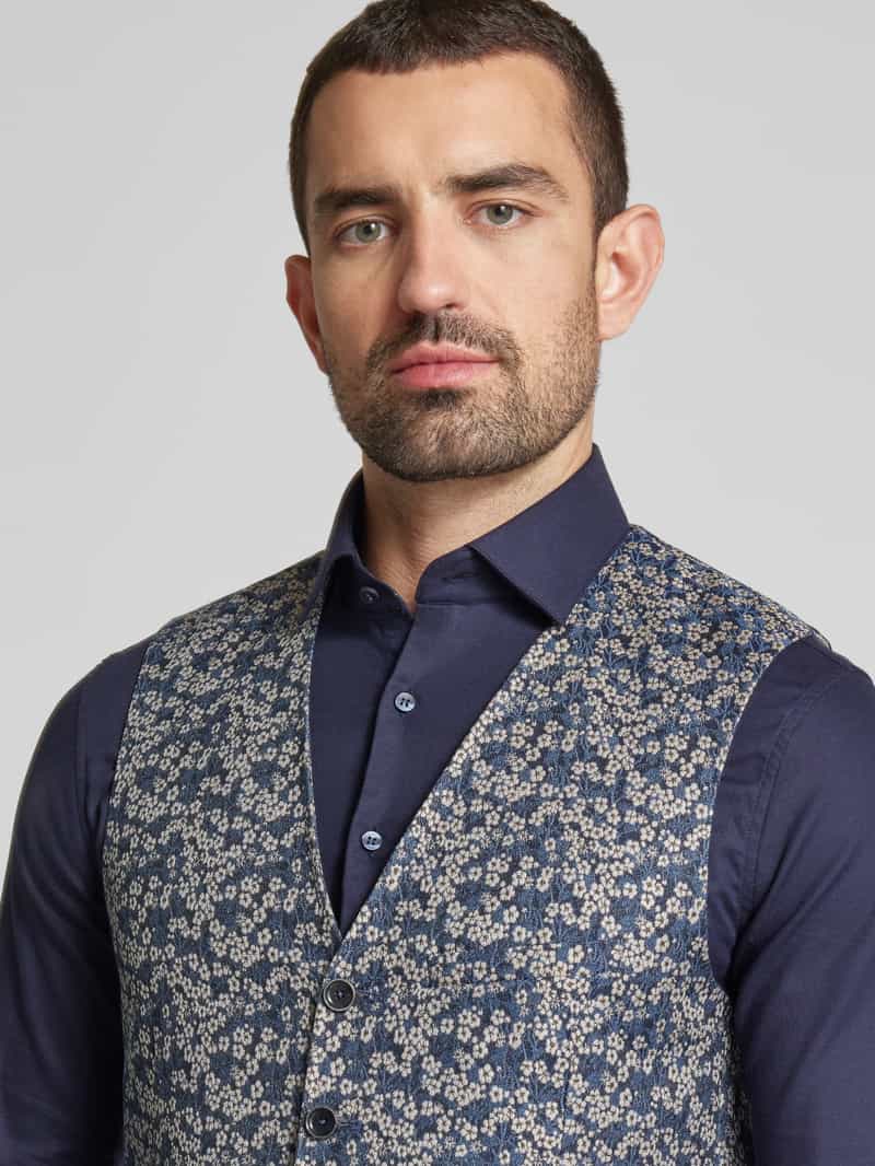CG Club of Gents Slim fit gilet met paspelzakken