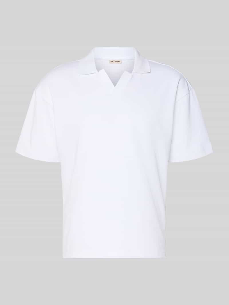 boxy fit poloshirt van katoenmix model 'CASPIAN AIRLEX'
