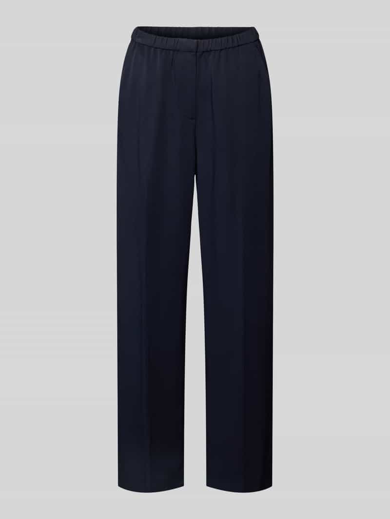 Gant Straight fit stoffen broek van pure viscose met persplooien