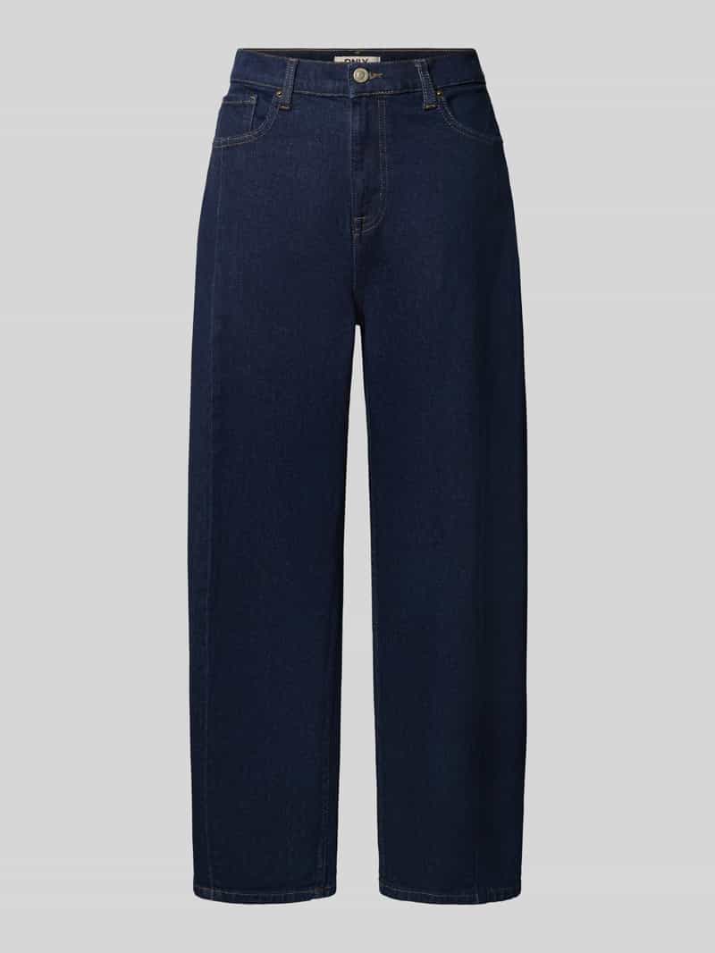 Only Jeans Onljessica Hw Barrel Ankle Dnm Azg4 15391536 Dark Blue Denim Dames Maat - W25 X L32