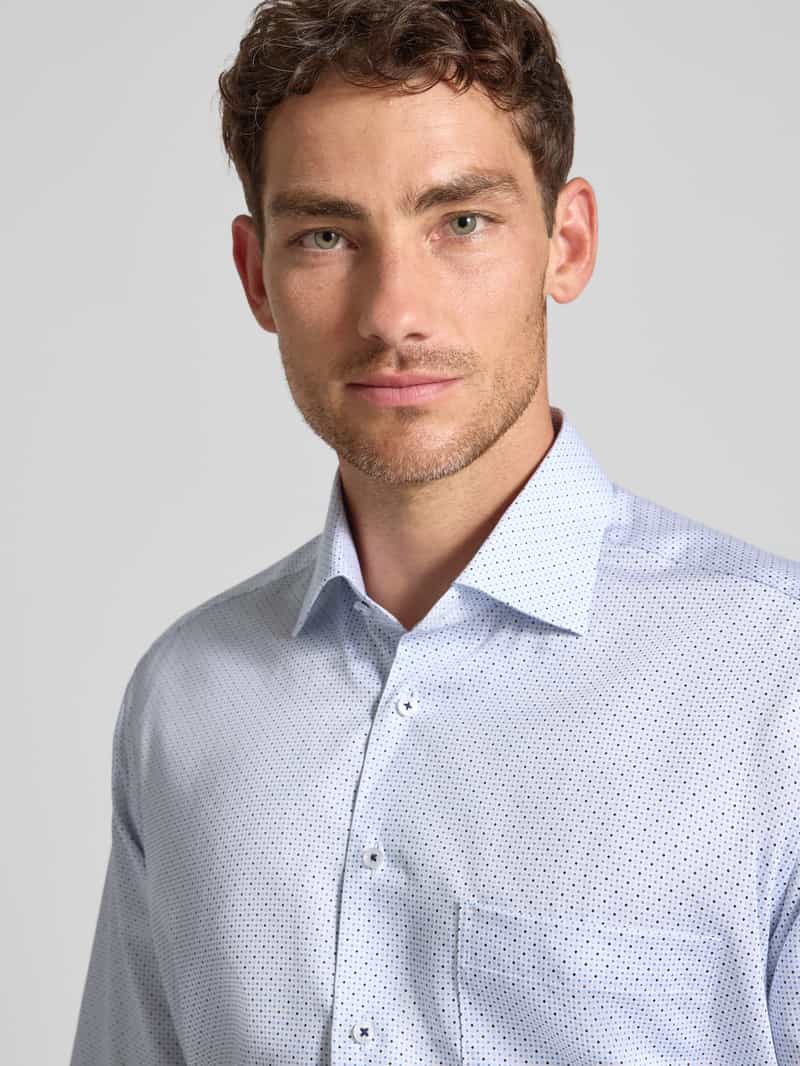 Eterna Comfort fit zakelijk overhemd met kentkraag