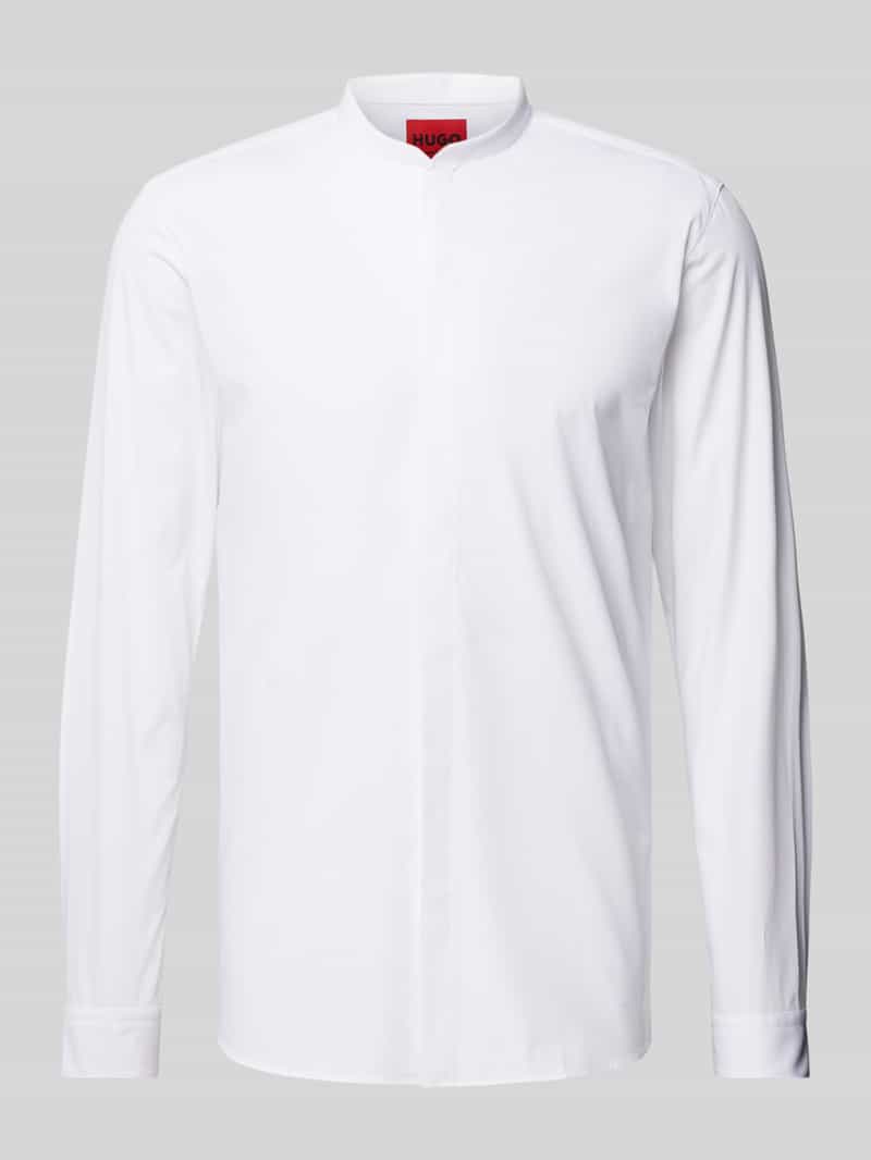 HUGO Extra slim fit zakelijk overhemd met maokraag, model 'ENRIQUE'
