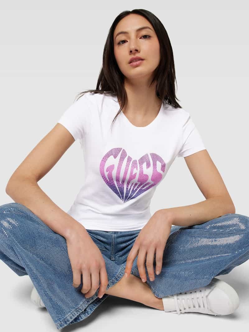 Guess T-shirt met labelprint