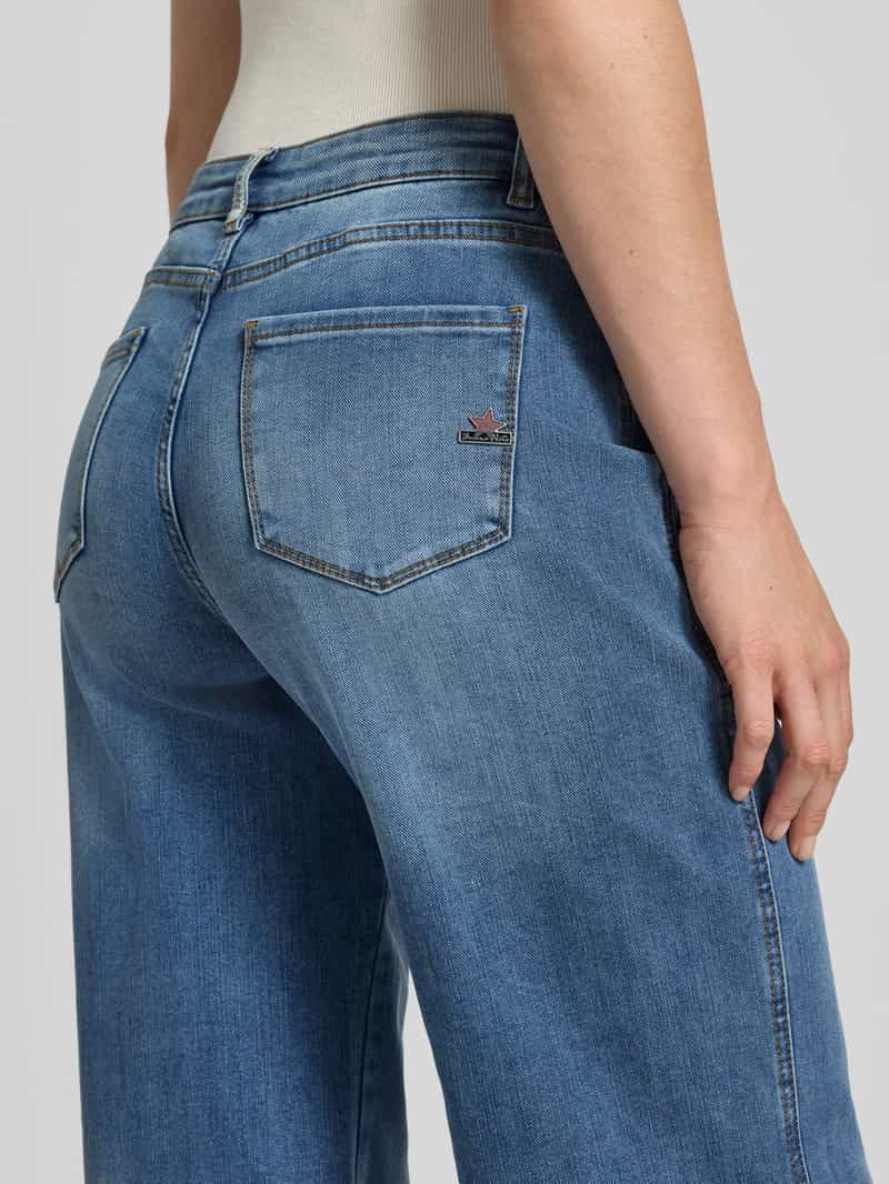 Buena Vista Jeans met wijde pijpen in used-look