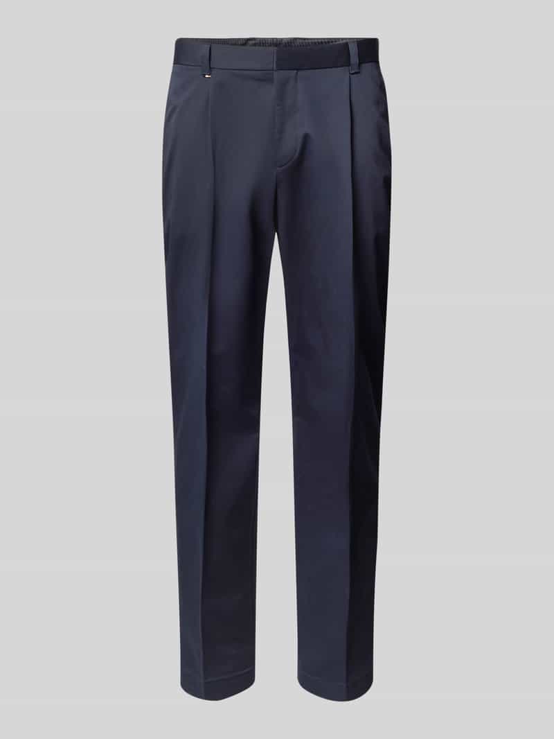 Boss Tapered fit pantalon met bandplooien model 'Perin'