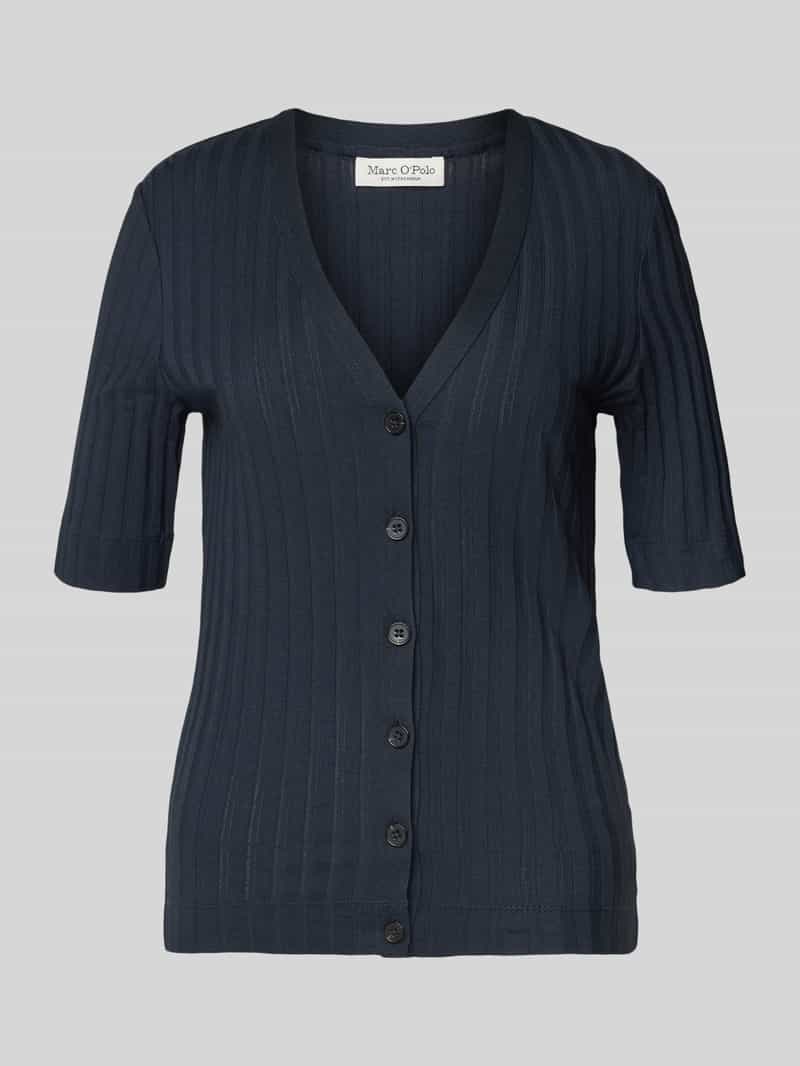 Marc O'Polo Slim fit cardigan van een mix van modal en katoen