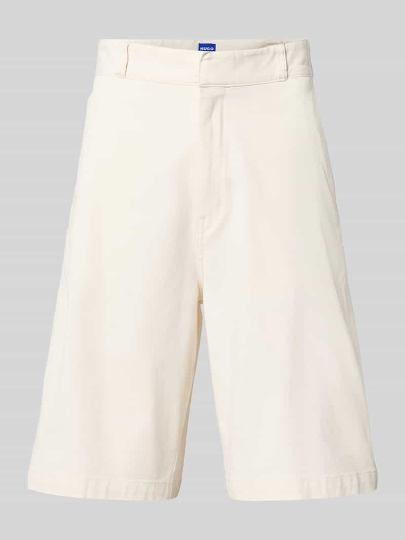 Hugo Blue Baggy fit bermuda met steekzakken model 'Damo'