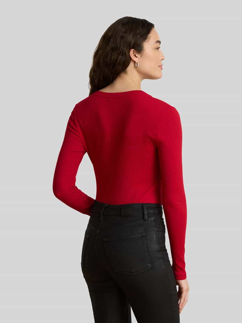 Lauren Ralph Lauren Slim fit shirt met lange mouwen van mix van katoen en modal
