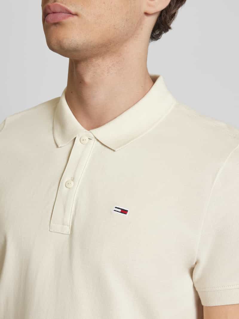 Tommy Jeans Slim fit poloshirt met logostitching