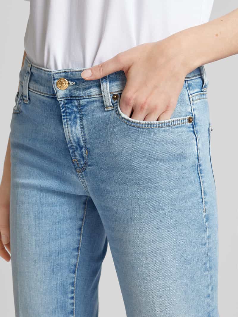 CAMBIO Flared fit jeans met persplooien