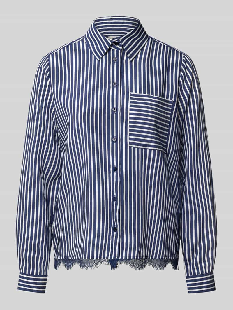 Regular fit overhemdblouse van viscosemix