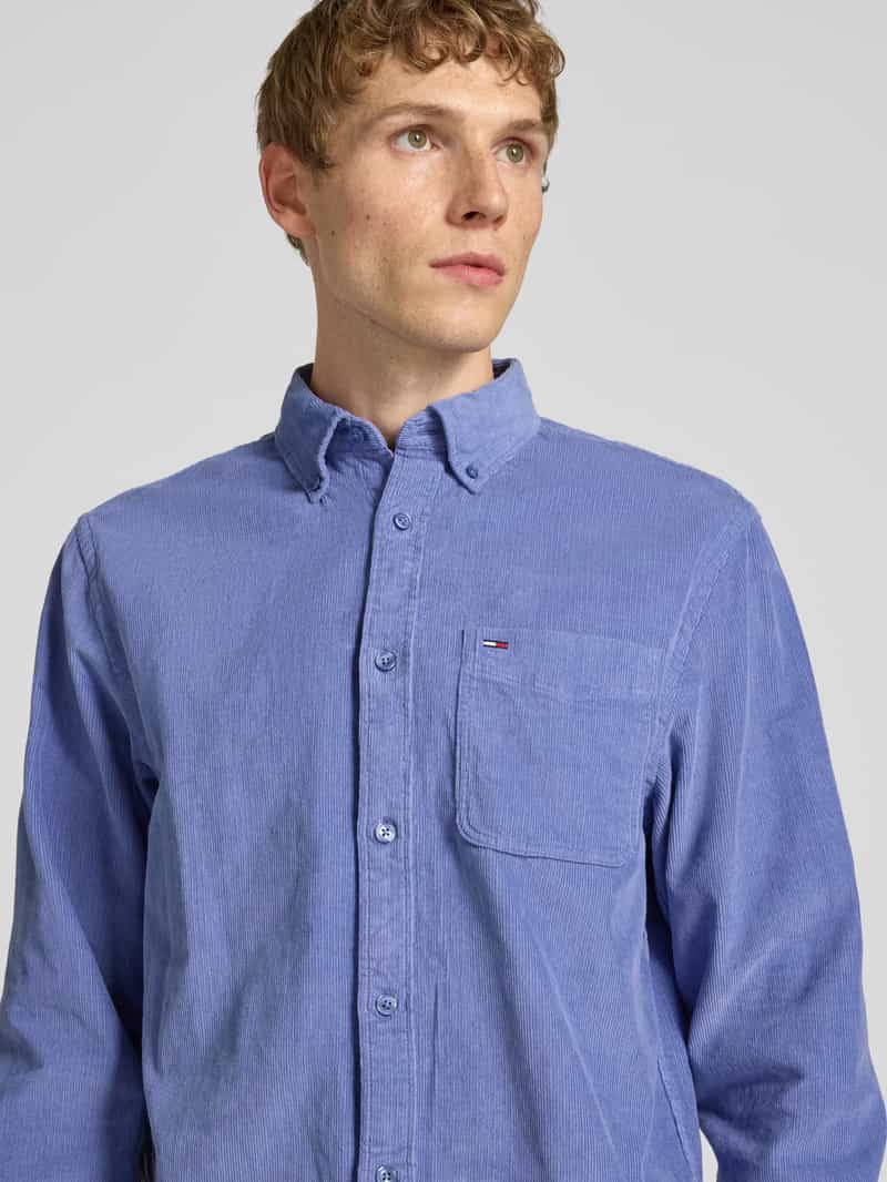 Tommy Jeans Regular fit corduroy overhemd van puur katoen