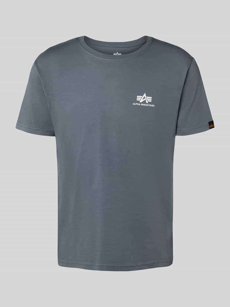 alpha industries T-shirt met labelprint en ronde hals
