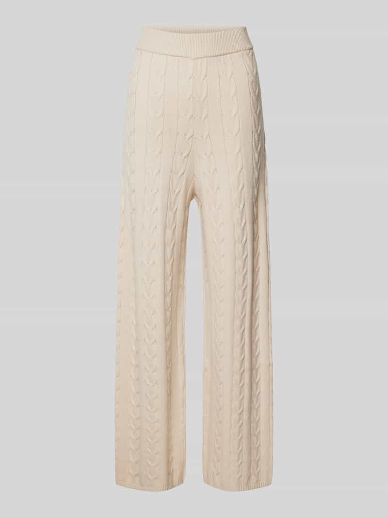 Christian Berg Woman Gebreide broek met kabelpatroon