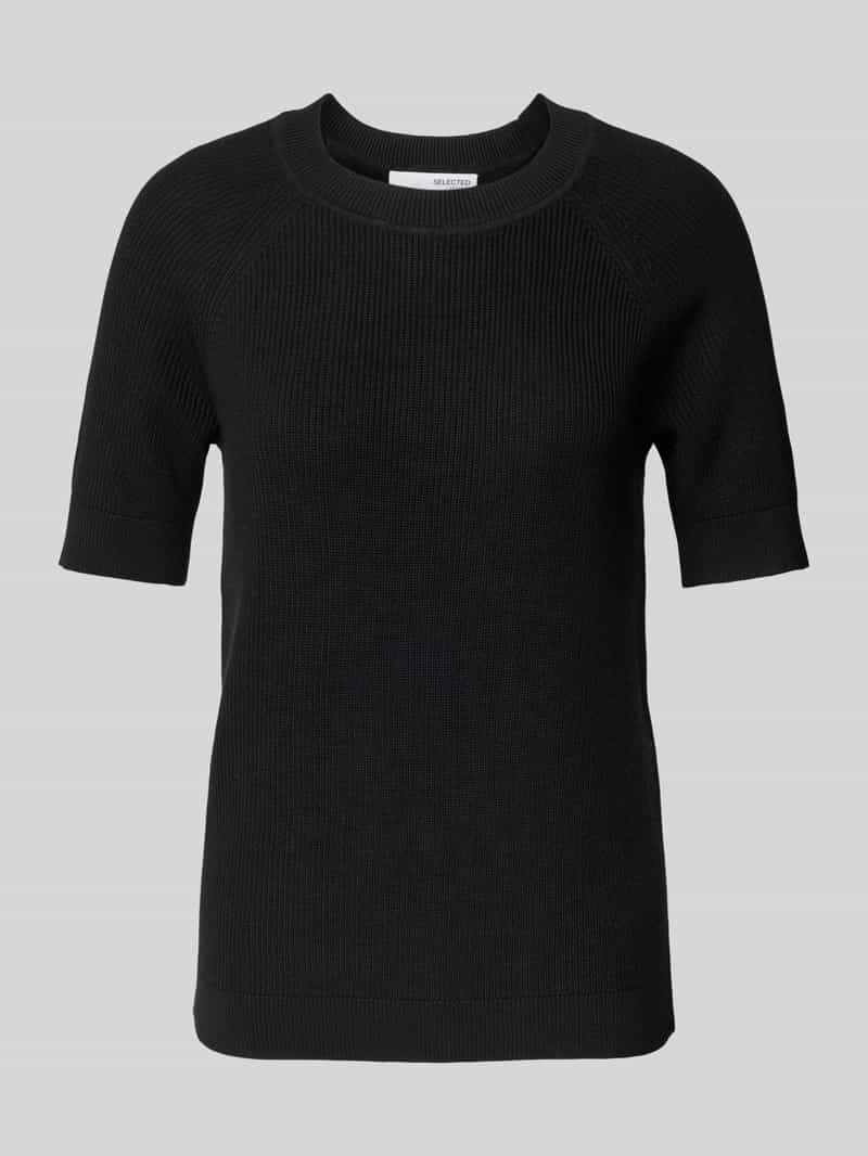 Selected Femme Gebreid shirt met ronde hals model 'SLFELINNA'