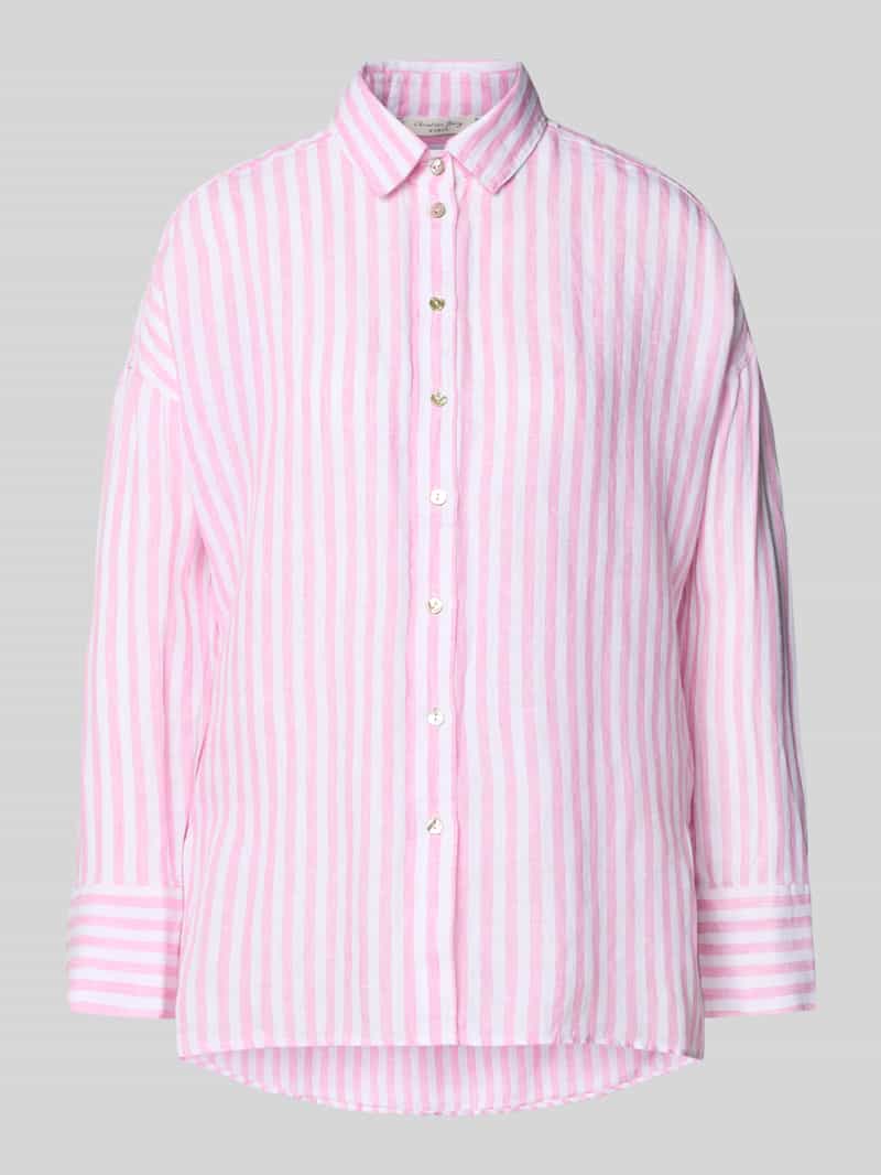 relaxed fit linnen blouse in all-over look