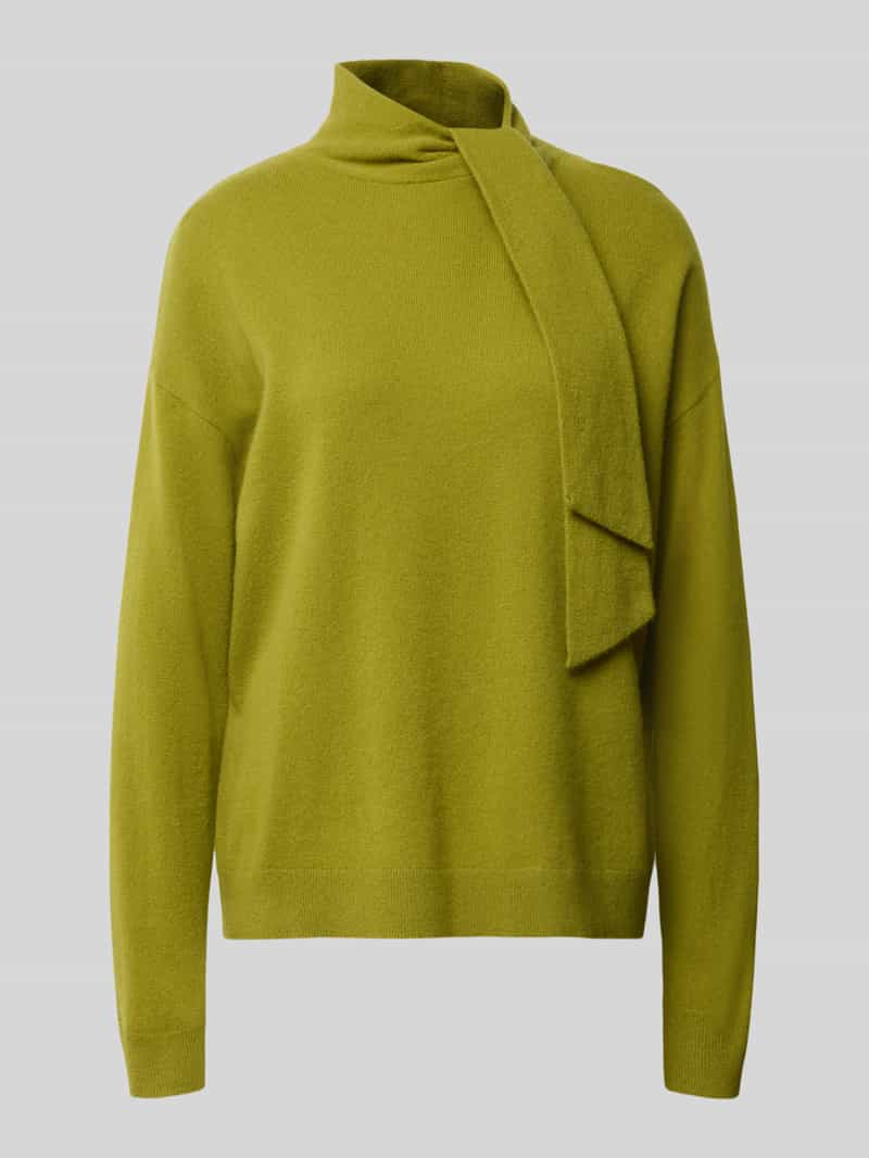 Pullover van kasjmier met sjaal-detail